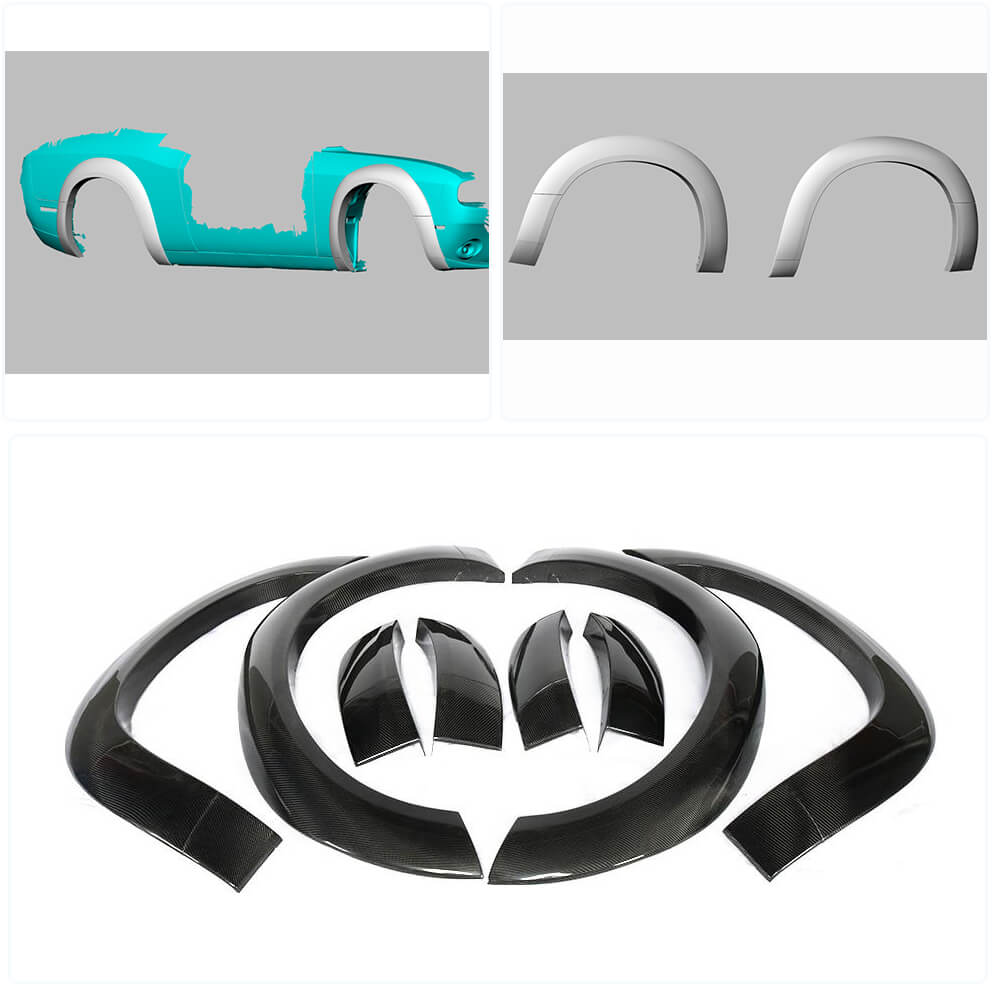 Fender Flares (2015-2019, Carbon) for Dodge Challenger 2008-2023 - image 2