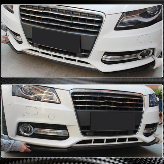 Front Bumper Lip (for Base 2007-2011, Carbon) for Audi A4 B8 2007-2015 - image 2