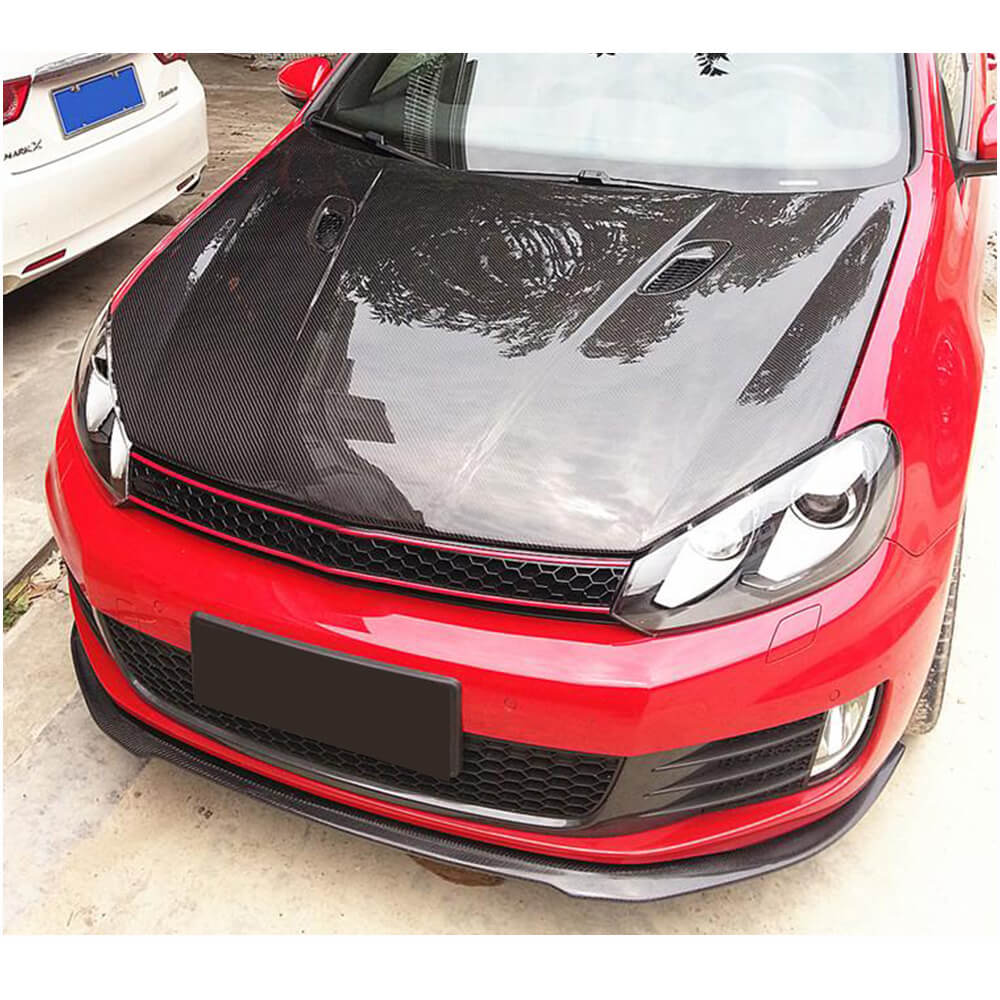 Front Bumper Lip V1 (for GTI HB 2010-2013, Carbon) for Volkswagen Golf 6 2008-2014 - image 2