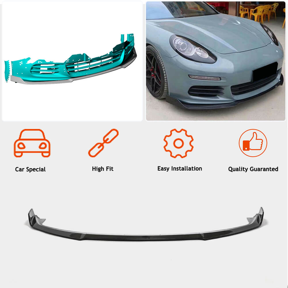 Cover on the front bumper Lip (for Base 2013-2016, Carbon) for Porsche Panamera 2009-2016 - image 2