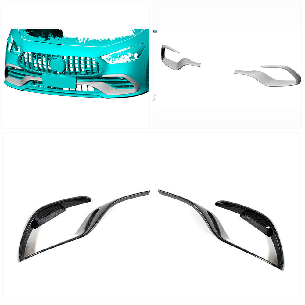 Carbon Front Bumper Covers (for GT43/GT50/GT53 2018-2022) for Mercedes AMG GT 4 X290 2018- - image 2