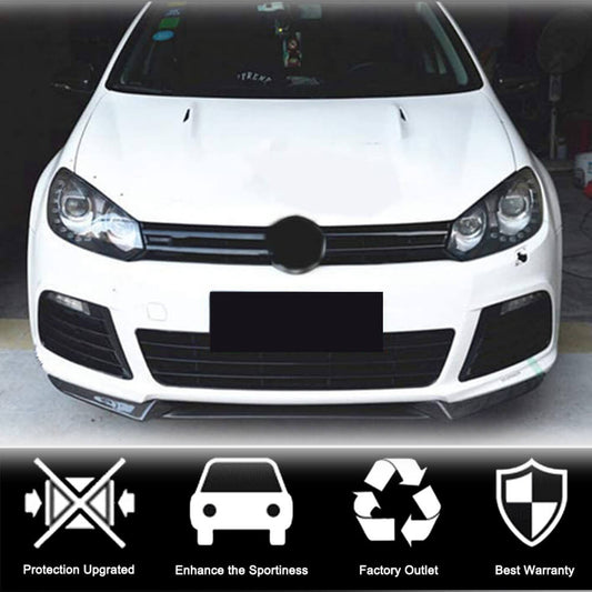 Front Bumper Lip V3 Add-on (for R HB 2010-2013, Carbon) for Volkswagen Golf 6 2008-2014 - image 2