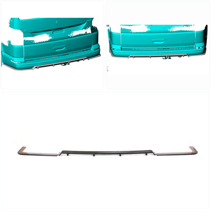 Rear Bumper Diffuser (for 2015-2019, Carbon) for Volkswagen T6 2015-2024 - image 2