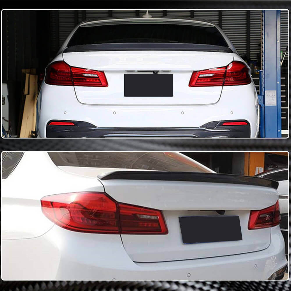 Rear Trunk Spoiler Carbon Fiber V1 (SD) for BMW 5 Series G30/31 2017-2023 - image 2