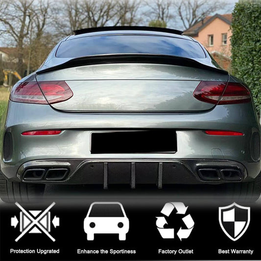 Spoiler V4 (for coupe 2015-2019, Carbon) for Mercedes C-class W205 2014-2021 - image 2