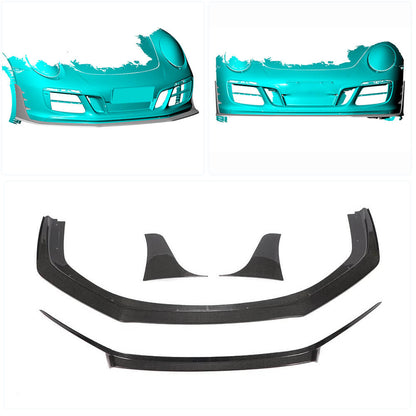 Cover on the front bumper Lip (for Carrera 4 GTS 2017-2018, Carbon) for Porsche 911 2012-2018 - image 2