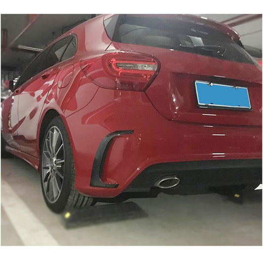 Covers on the rear bumper (for A45 AMG HB 2013-2015, Carbon) for Mercedes A-class W176 2012-2018 - image 2