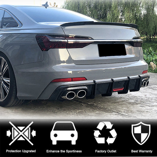 Rear Bumper Diffuser Carbon (for S-Line 2014-2018) for Audi A6 C7 2011-2017 - image 2