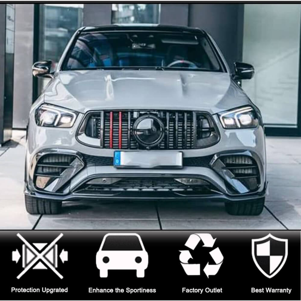 Inserts in the front bumper (for GLE 350/GLE450/GLE63 2019-2023, Carbon) for Mercedes GLE coupe C167 2019↗︎ - image 2