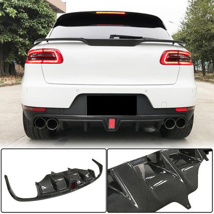 Rear Bumper Diffuser V2 (2014-2021, Carbon) for Porsche Macan 2014-2024 - image 2