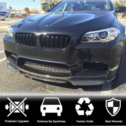 Front Bumper Lip V1 for F10 M5, Carbon for BMW 5 Series F10/F11 2010–2016 - image 2