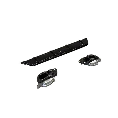 Rear Bumper Diffuser with Tail Pipe Tips Glossy Black ABS (2023+) for BMW X6 G06 2019- - image 2