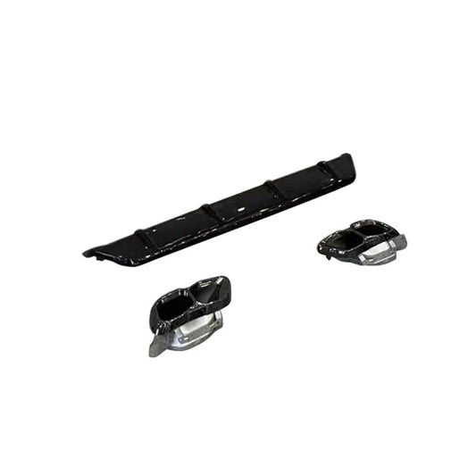 Rear Bumper Diffuser with Tail Pipe Tips Glossy Black ABS (2023+) for BMW X6 G06 2019- - image 2