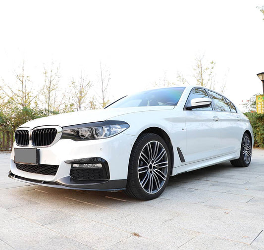 Front Bumper Lip V6 for M-Sport 2017-2020 Carbon for BMW 5 Series G30/31 2017-2023 - image 2