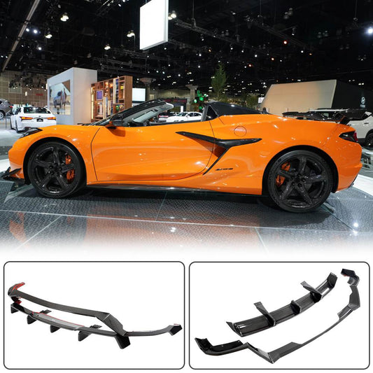 Rear bumper diffuser (for Z06, 2022-2024, Carbon) for Chevrolet Corvette C8 2019- - image 2