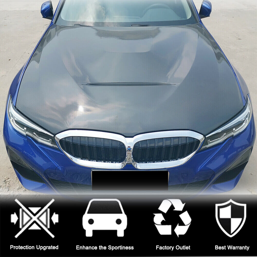 Hood (2018-2022, Carbon) for BMW 3 Series G20/G21 2018- - image 2