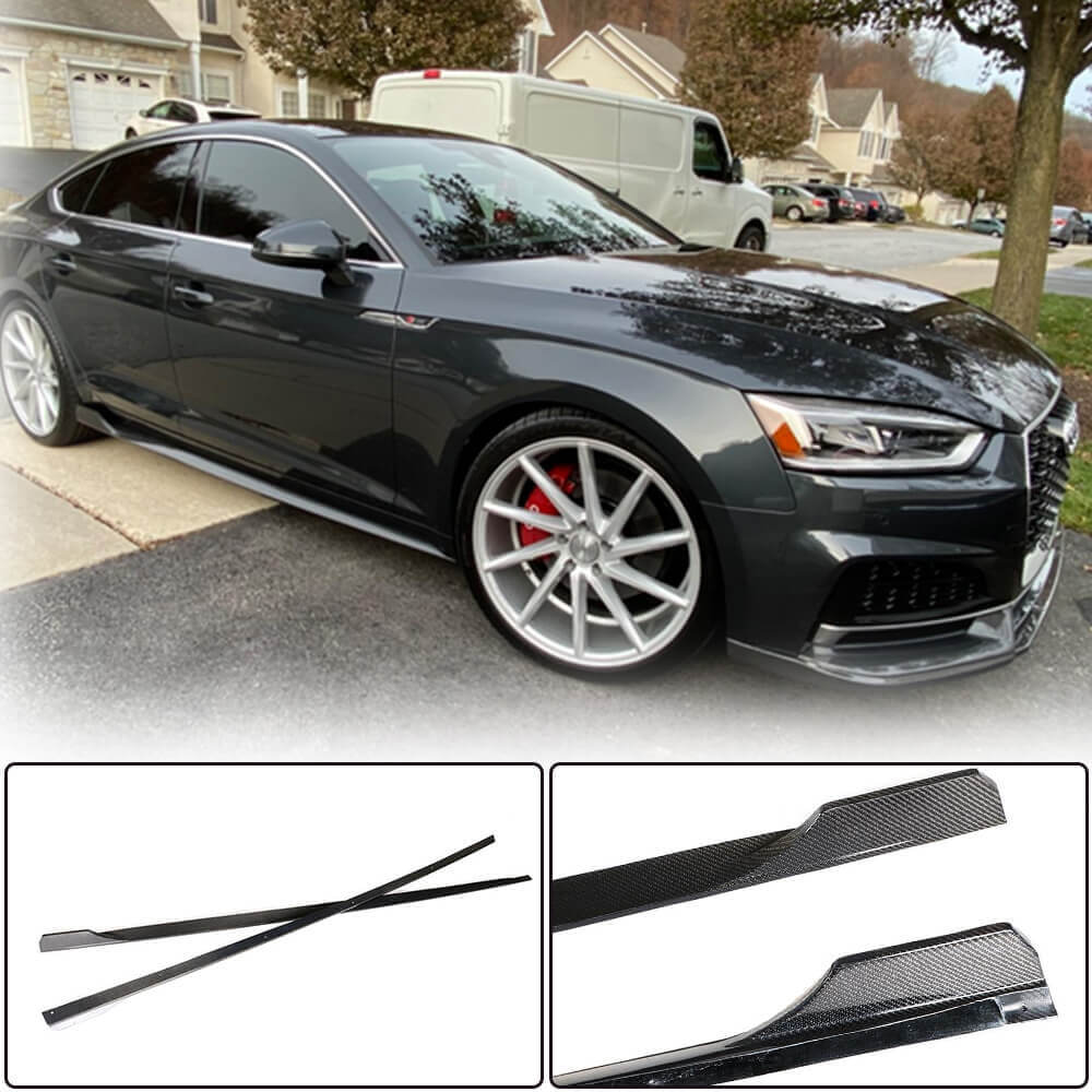 Side sills 2016-2020 V2 (for Sportback, Carbon) for Audi A5 2016-2025 - image 2