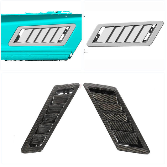 Pads on the front fenders (Dry carbon) for Mercedes G class W463 1990-2018 - image 2