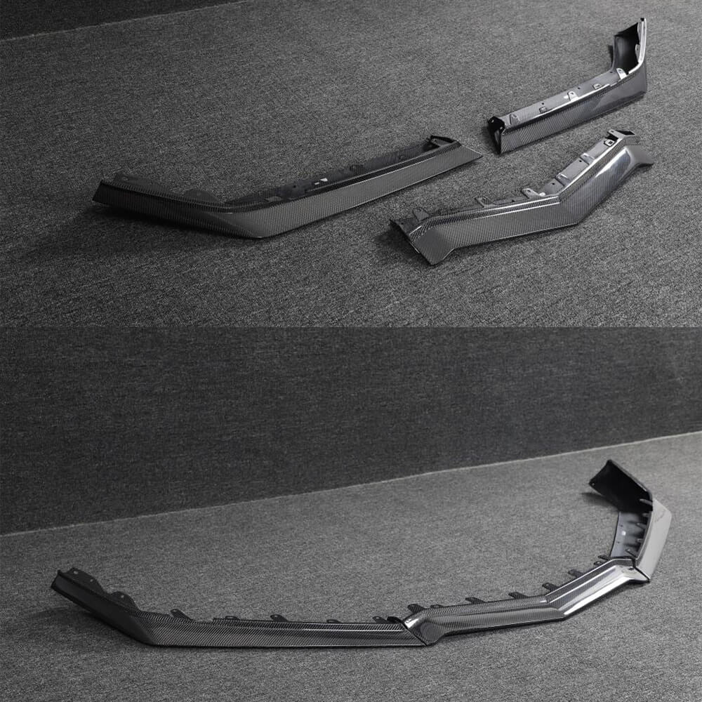 Front Bumper Lip Spoiler (for Z06, 2022-2024, Carbon) for Chevrolet Corvette C8 2019- - image 2