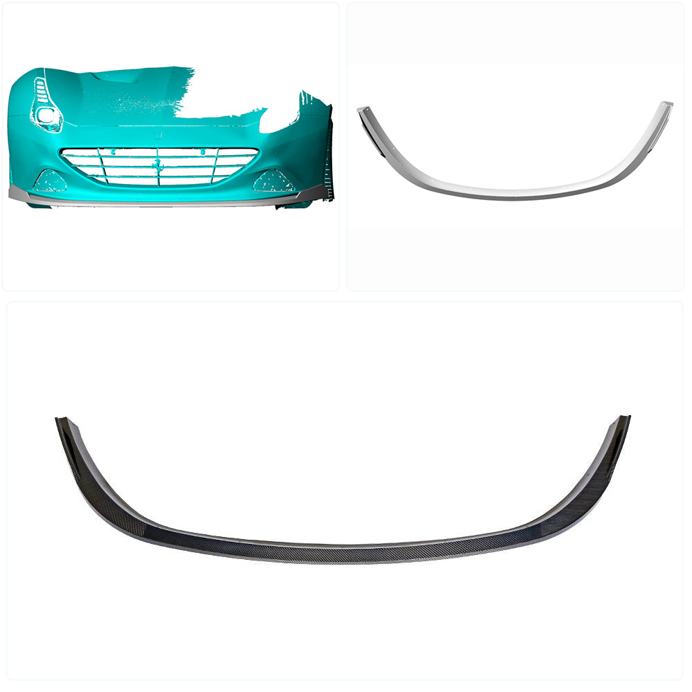 Front Bumper Lip Spoiler (2015-2018, Carbon) for Ferrari California 2008-2017 - image 2