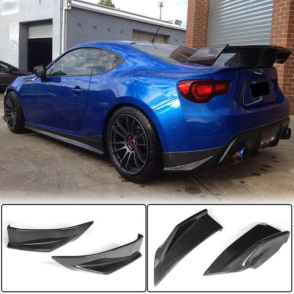 Rear Bumper Covers V2 (Carbon) for Subaru BRZ 2012-2021 - image 2