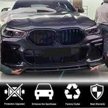 Front Bumper Lip (for M-Sport 2018-2022, Carbon) for BMW X6 G06 2019–2027 - image 2