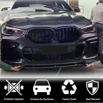 Front Bumper Lip (for M-Sport 2018-2022, Carbon) for BMW X6 G06 2019–2027 - image 2