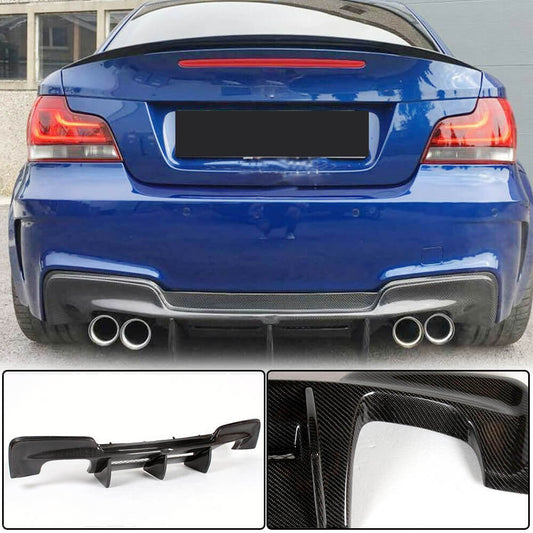 Rear Bumper Diffuser Carbon Fiber (for 1M E82) for BMW 1 series E81/82/87/88 2004-2011 - image 2