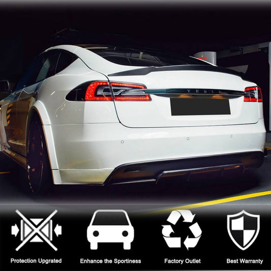 Rear Trunk Spoiler Carbon Fiber V2 (2012-2022) for Tesla Model S - image 2