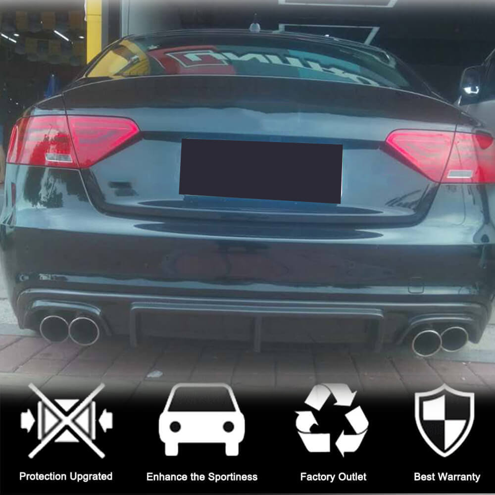 Rear Bumper Diffuser V3 (for S-Line 2012-2015, Carbon) for Audi A5 2007-2015 - image 2