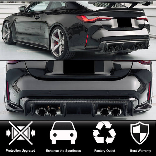 Rear Bumper Diffuser Carbon Fiber (for G82/G83 M4 2020-2023) for BMW 4 series G22/23/26 2020- - image 2