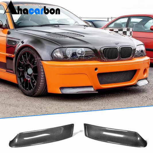Front Bumper Flap Extensions (for M3, Carbon) for BMW 3 Series E46 1998-2006 - image 2