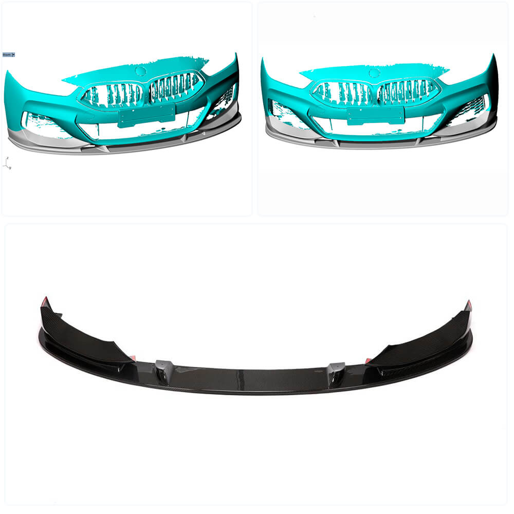 Front Lip V2 for M-Sport, Carbon for BMW 8 Series G14/G15/G16 2018- - image 2