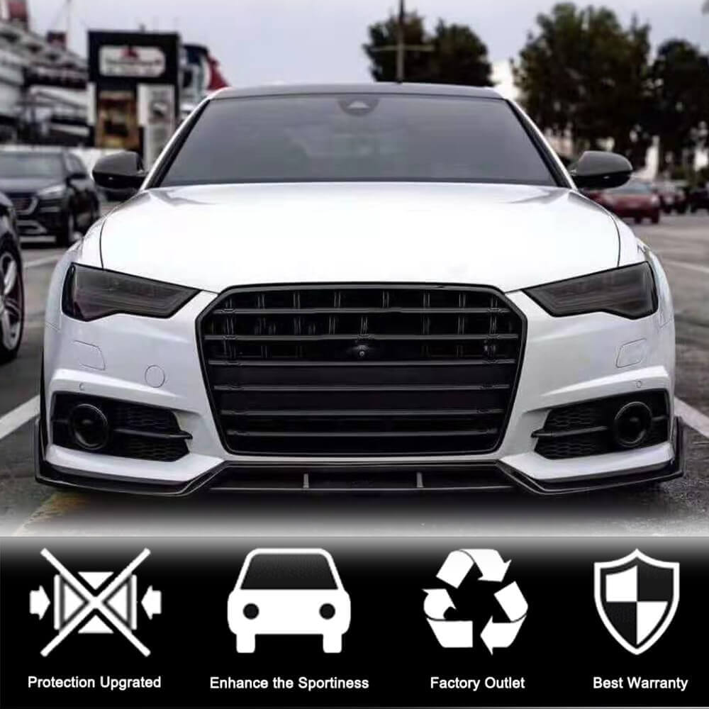 Front Bumper Lip Carbon V1 for S-Line 2014-2018 for Audi A6 C7 2011-2017 - image 2