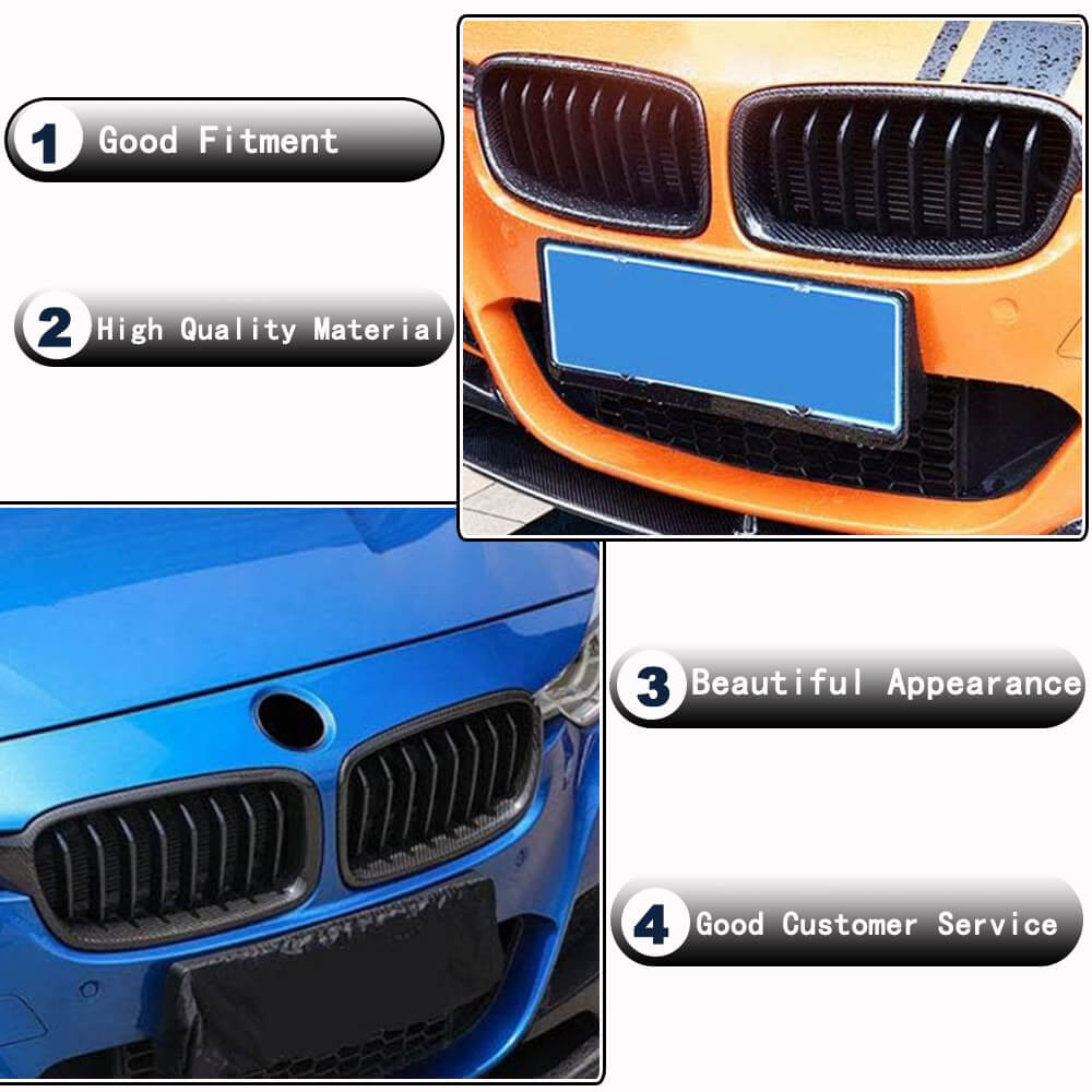 Nostrils 1 Bar (Carbon) for BMW 3 series F-30/31/34 2012-2019 - image 2
