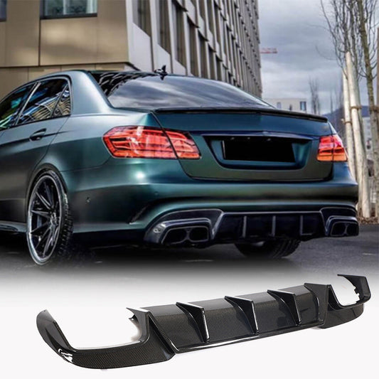 Rear bumper diffuser V1 (for E63 AMG 2013-2016, Carbon) for Mercedes E-class W212 2009-2016 - image 2