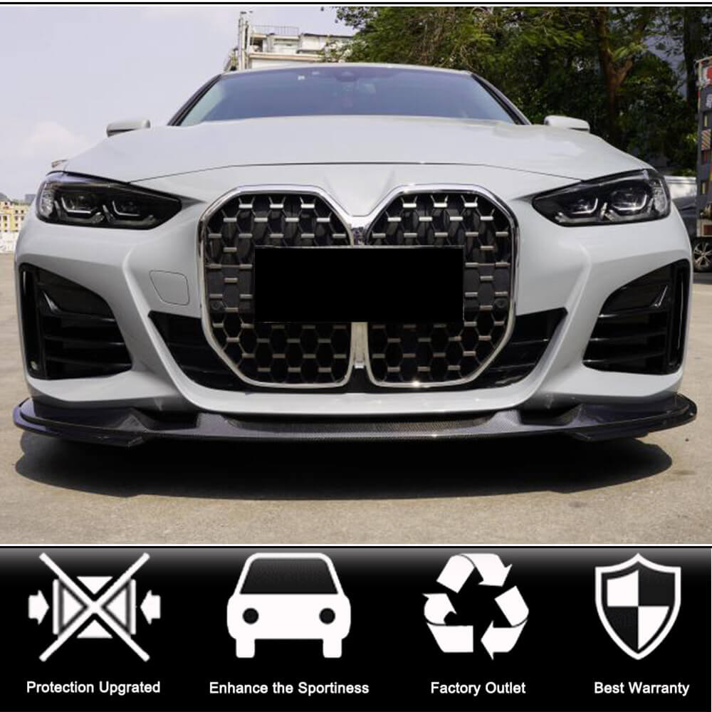 Front Bumper Lip V2 for G26 M-Sport, Carbon for BMW 4 Series G22/23/26 2020- - image 2