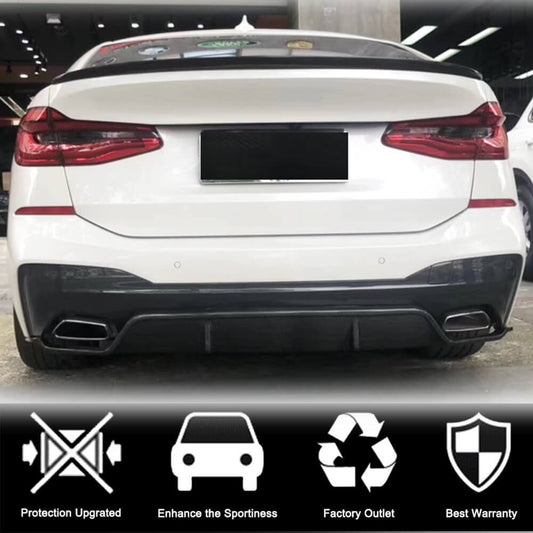 Rear Bumper Diffuser Carbon Fiber (2017-2020, M-Tech) for BMW 6 series G32 2017- - image 2