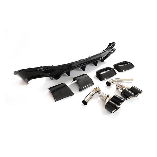 Rear bumper diffuser (for GLE63 AMG 2019-2023, Carbon) for Mercedes GLE W167 - image 2