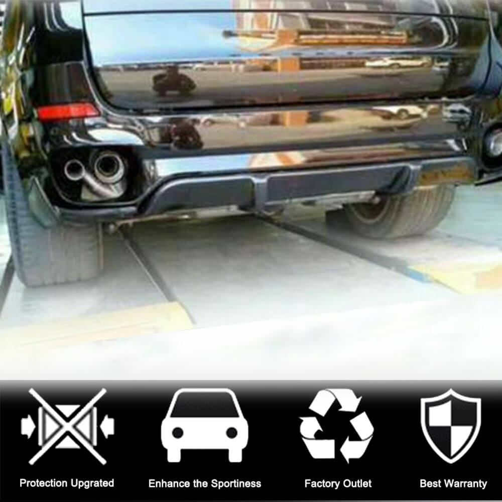 Rear Bumper Diffuser V1 (for Base, Carbon) for BMW X6 F-16 2014-2019 - image 2