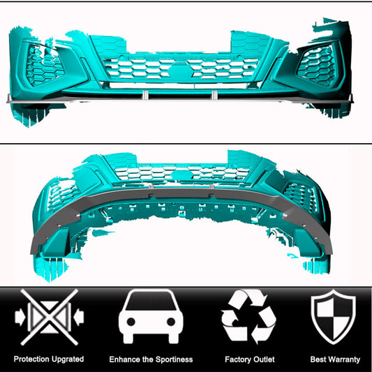 Front Bumper Lip Spoiler (for S-Line SD 2020-2023, Carbon) for Audi A3 2020- - image 2