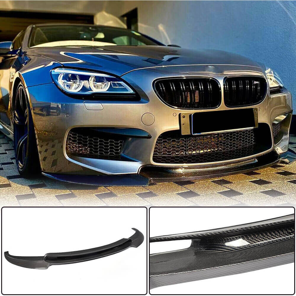 Front Bumper Lip V1 for M6, Carbon for BMW 6 F12/F13/F06 2011-2018 - image 2