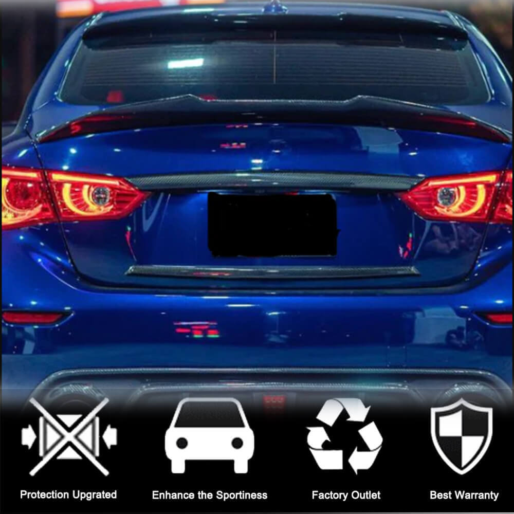 Linings on the trunk lid (for Q50 Base/Sport 2014-2017, Carbon) for Infiniti Q50/Q60 2013-2024 - image 2