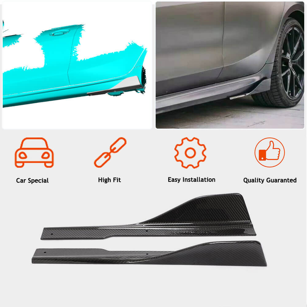 Side Skirt Extensions V2 (for G16 M-Sport/F93 M8, Carbon) for BMW 8 Series G14/G15/G16 2018- - image 2
