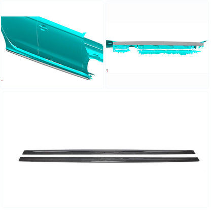 Carbon Side Skirts (for RS6 Avant 2013-2016) for Audi A6 C7 2011-2017 - image 2