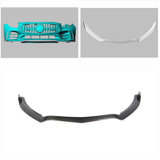 Front Bumper Lip Spoiler (for GT R 2016-2019, Carbon) for Mercedes AMG GT C190/R190 2014-2022 - image 2