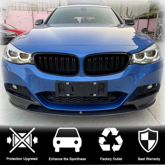 Front Bumper Splitters Carbon Fiber (for F34 M-Sport) for BMW 3 series F-30/31/34 2012-2019 - image 2