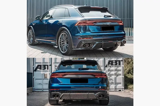 Rear Bumper Diffuser (2020-2023, Carbon) for Audi Q8 2018- - image 2