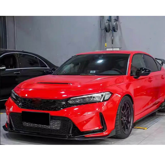 Cover on the front bumper Lip V2 (Carbon) for Honda Civic HB 2021↗ year - image 2