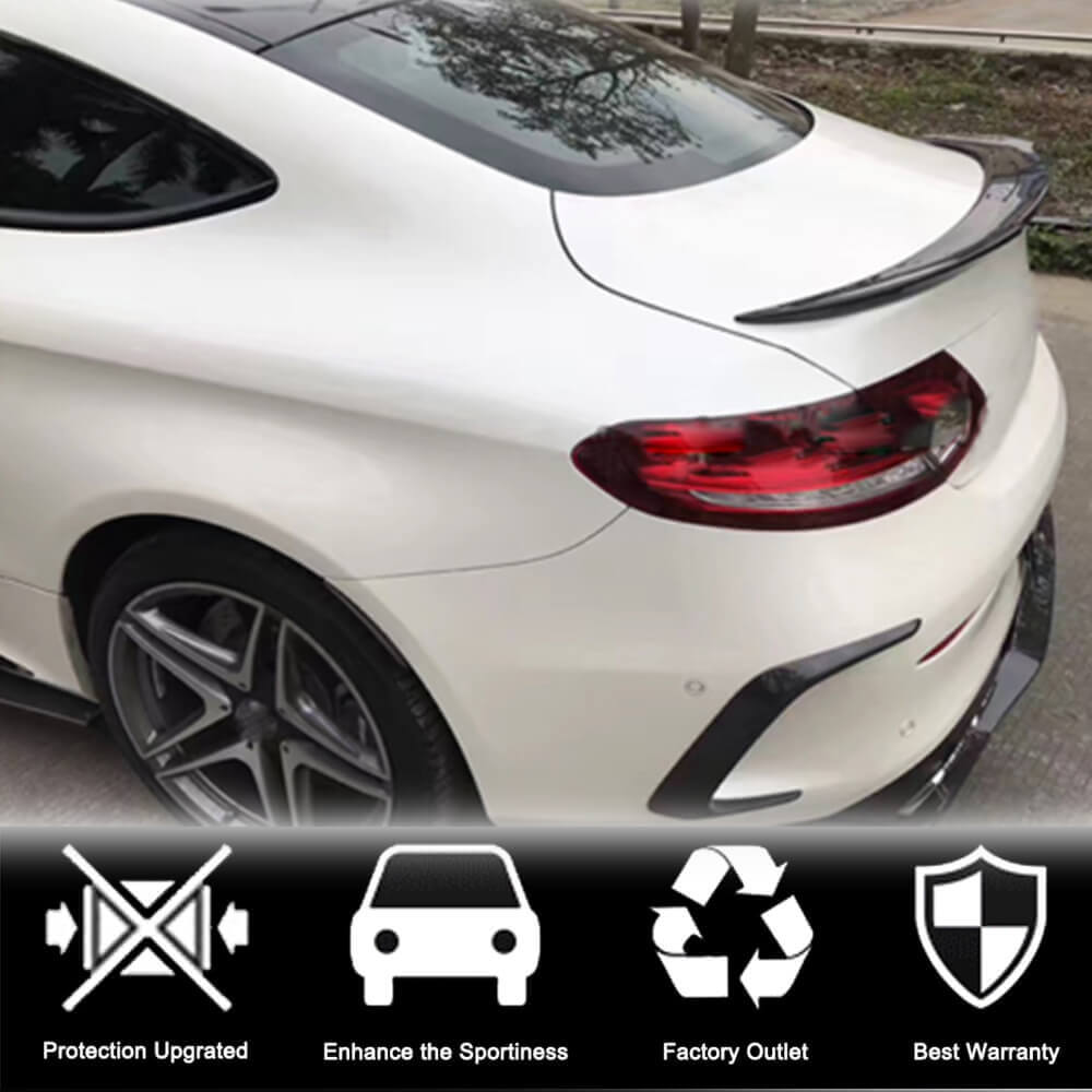 Spoiler V9 (for coupe 2015-2019, Carbon) for Mercedes C-class W205 2014-2021 - image 2